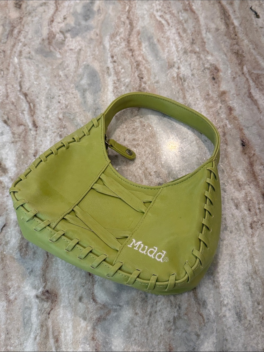 Y2K Mudd Women’s Green Woven Accent Mini Bag